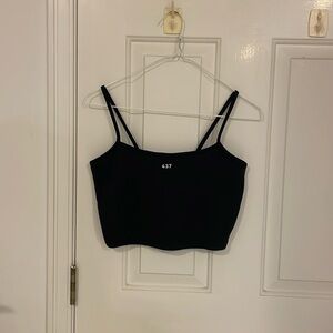 437 brand black workout top